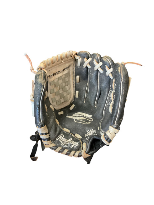 Vist Large View of Product Image Which is Used Rawlings SURE CATCH BB/SB Glove RH Throw Black And Grey 10 1/2"