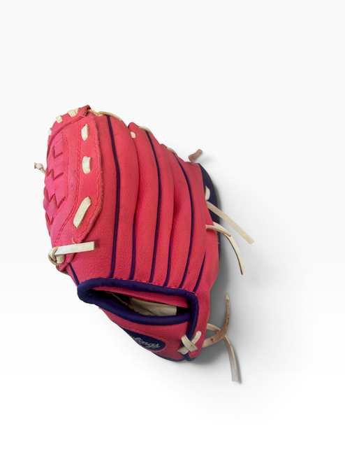 Vist Large View of Product Image Which is Used Rawlings PLAYERS SERIES BB/SB Glove LH Throw Pink 9"