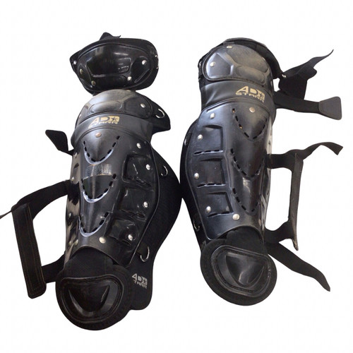 Vist Large View of Product Image Which is Used AD STARR SHINGUARDS Catchers Leg Guards Black Junior