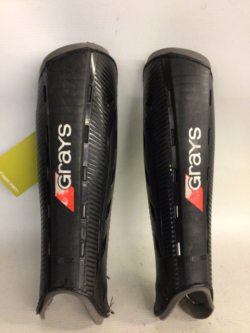 Vist Large View of Product Image Which is Used Grays Field Hockey G600 LEG GUARDS LARGE FH Shin Guards Black 10"