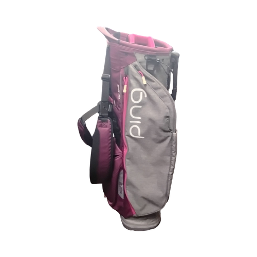 Vist Large View of Product Image Which is Used Ping HOOFER LITE Womens Stand Bag Maroon
