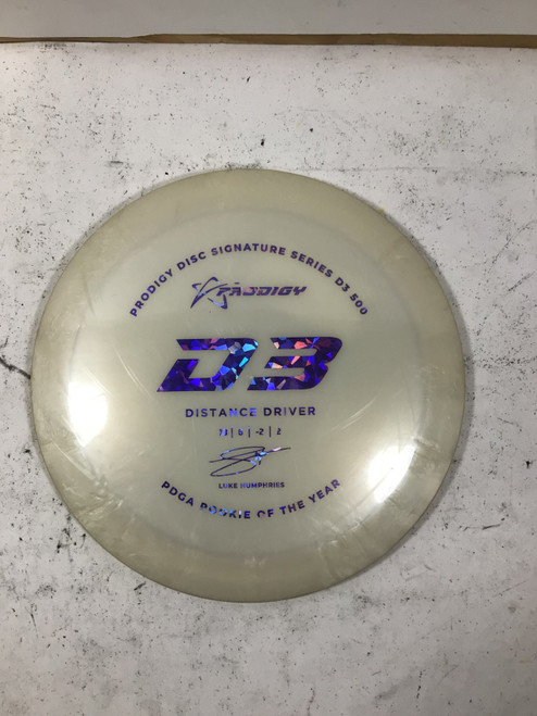 Vist Large View of Product Image Which is Used Prodigy 500 D3 Disc Golf Driver White 174g