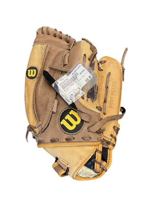 Vist Large View of Product Image Which is Used Wilson A440 11.5 RH Throw Fastpitch Gloves Brown 11 1/2"
