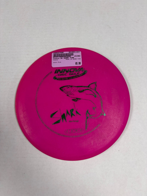Vist Large View of Product Image Which is Used Innova DX SHARK PINK Disc Golf Mid Range Pink