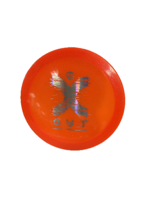 Vist Large View of Product Image Which is Used Discmania METAL FLAKE C-LINE FD3 Disc Golf Driver Orange