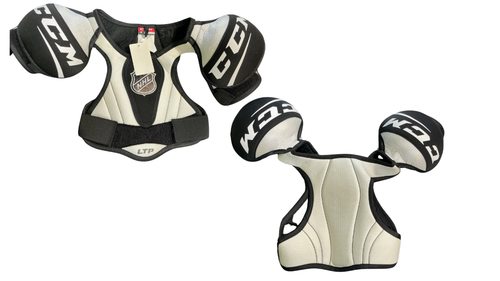 Vist Large View of Product Image Which is Used CCM NHL LTP Junior Shoulder Pads White SM