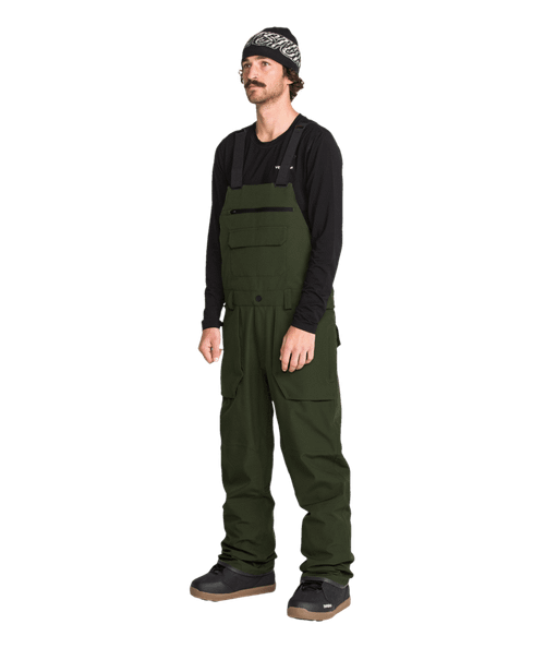 Vist Large View of Product Image Which is New Volcom Roan Bib Overall Dark Green Medium