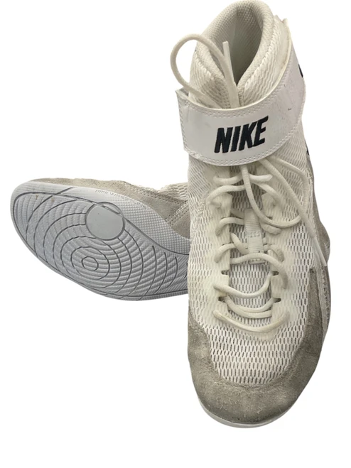 Vist Large View of Product Image Which is Used Nike Wrestling Shoes White Senior 6.5