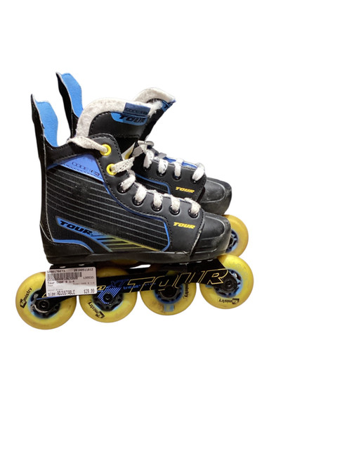Vist Large View of Product Image Which is Used Tour CODE 9 1-4 Junior Roller Quad Skates Black Adjustable
