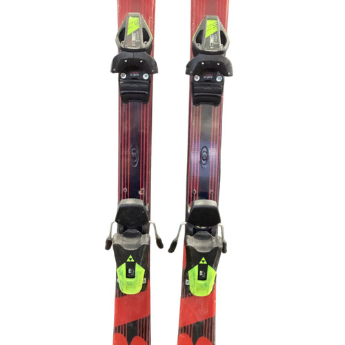 Vist Large View of Product Image Which is Used Salomon EQUIPE T3V Mens DH Ski/Binding Red 140 cm