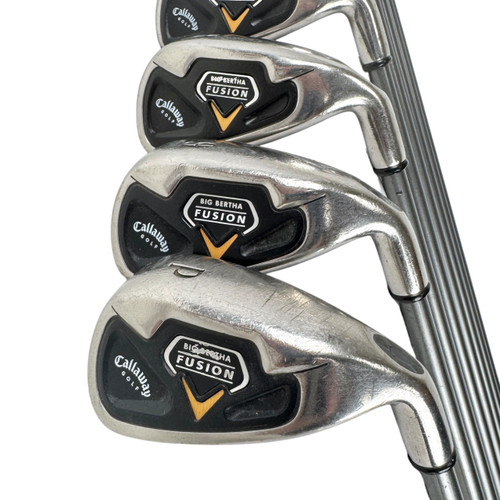 Vist Large View of Product Image Which is Used Callaway BIG BERTHA FUSION Men's RH Iron Set 3I-PW Regular Flex Graphite Shaft