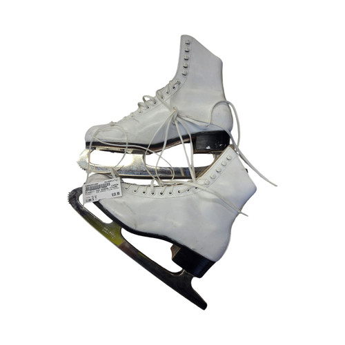 Vist Large View of Product Image Which is Used Riedell 220 WOMENS FIGURE SKATES WomensFigure Skate White Senior 7