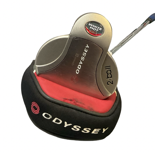 Vist Large View of Product Image Which is Used Odyssey 2BALL BLADE WHITE HOT Mens Putter LH