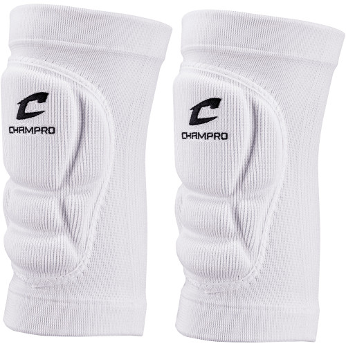 Vist Large View of Product Image Which is Champro High Compression Volleyball Knee Pads, White