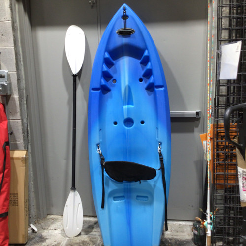 Vist Large View of Product Image Which is Used EQUINOX 6.6 FT SOT KAYAK W PADDLE Kayak Royal Blue 8Ft
