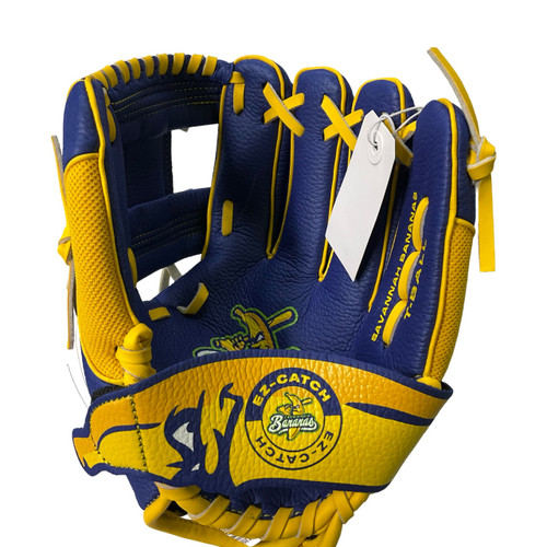 Vist Large View of Product Image Which is Used Wilson SAVANNAH BANANAS EZ CATCH BB/SB Glove RH Throw Navy Blue 10"