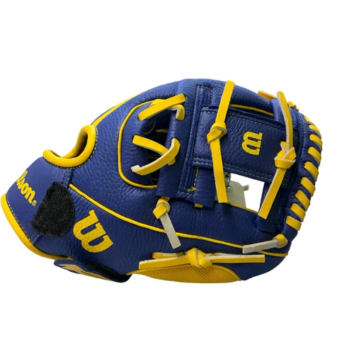 Vist Large View of Product Image Which is Used Wilson SAVANNAH BANANAS EZ CATCH BB/SB Glove RH Throw Navy Blue 10"