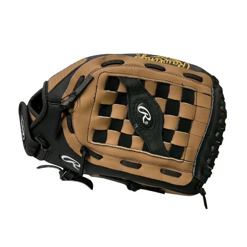 Vist Large View of Product Image Which is Used Rawlings SS14BR BB/SB Glove RH Throw Brown 14"