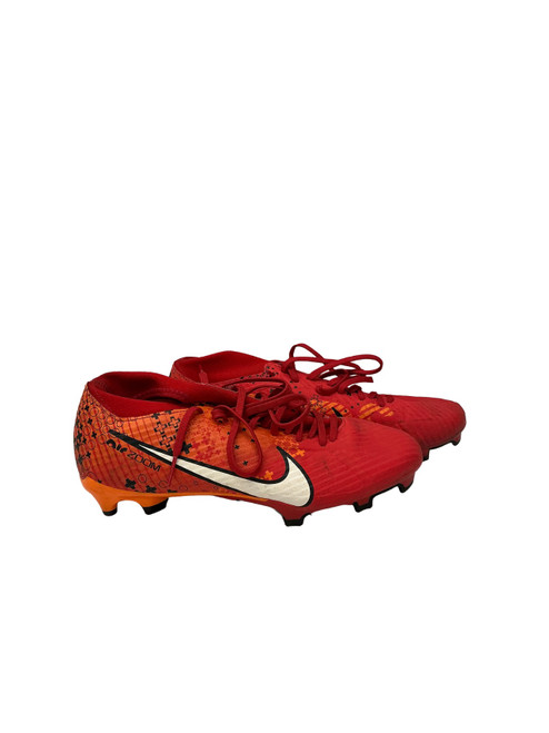 Vist Large View of Product Image Which is Used Nike MERCURIAL SUPERFLY 9 ACADEMY Soccer Cleats Orange Senior 6.5