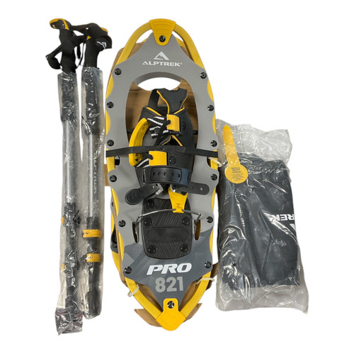 Vist Large View of Product Image Which is Used ALPTREK PRO 821 Snowshoes Mens Yellow 21"