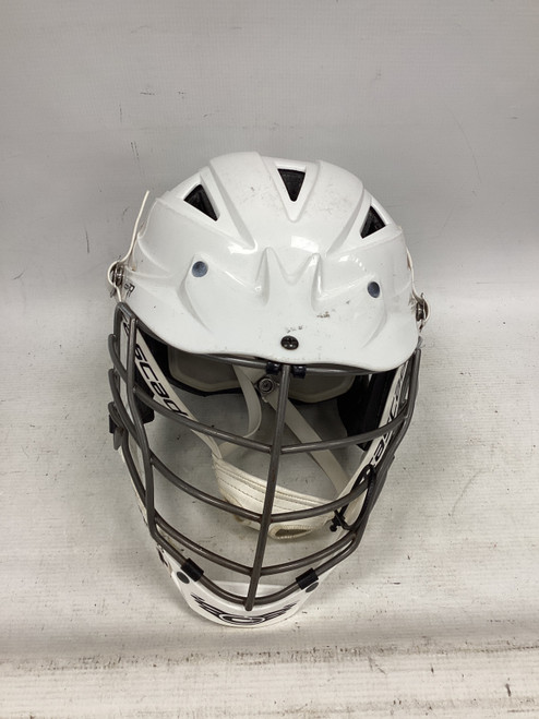Vist Large View of Product Image Which is Used Cascade CPX-R Lacrosse Helmet White One Size