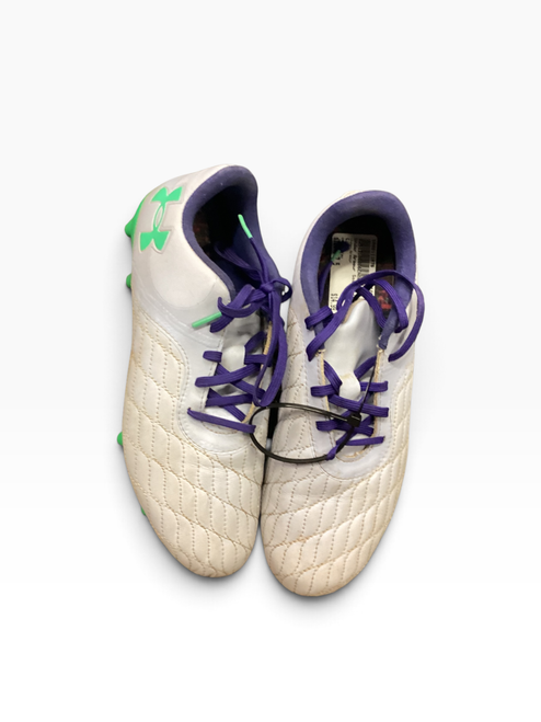 Vist Large View of Product Image Which is Used Under Armour Soccer Cleats Grey Senior 7.5