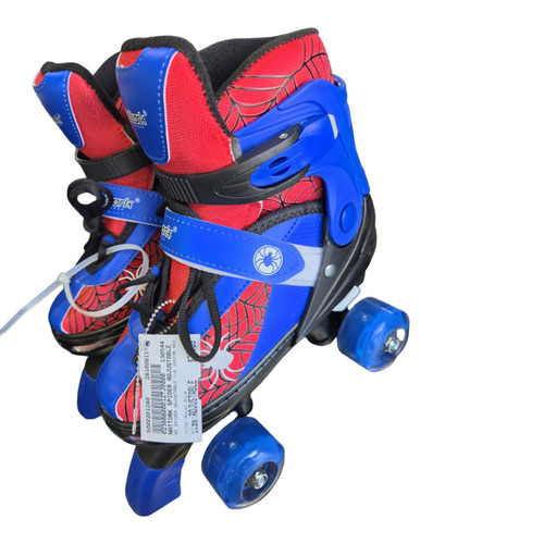 Vist Large View of Product Image Which is Used NATTORK SPIDER ADJUSTABLE 1-4 JUNIOR SKA Junior Roller Quad Skates Royal Blue Adjustable