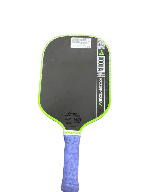 Vist Large View of Product Image Which is Used JOOLA KOSMOS V Pickleball Racquet Black And Neon Green