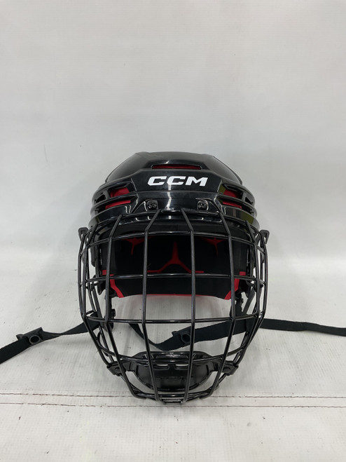 Vist Large View of Product Image Which is Used CCM TACKS 70 Helmet Cage Combo Black MD