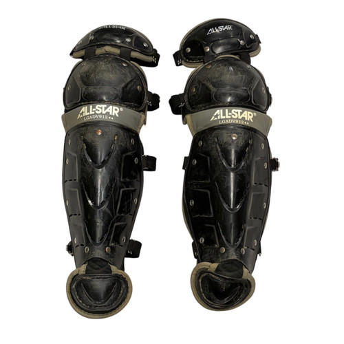 Vist Large View of Product Image Which is Used All-Star ADVANCED SERIES Catchers Leg Guards Black Youth
