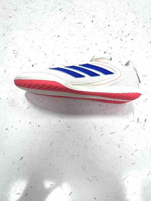 Vist Large View of Product Image Which is Used Adidas Soccer Indoor Shoes White Junior 04