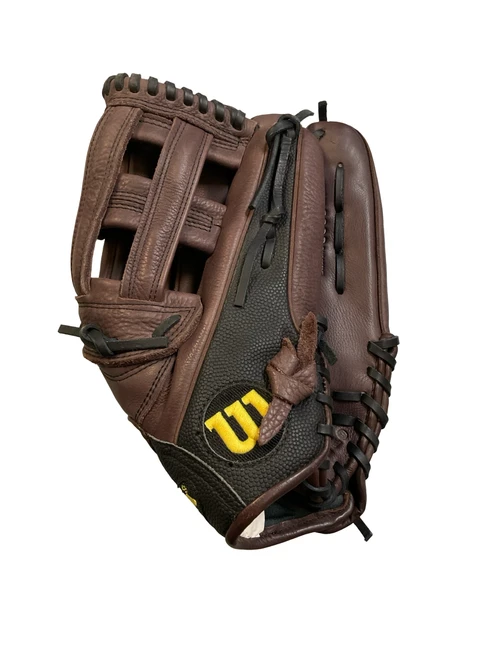 Vist Large View of Product Image Which is Used Wilson A1000BB179955 BB/SB Glove RH Throw Brown 12 1/2"