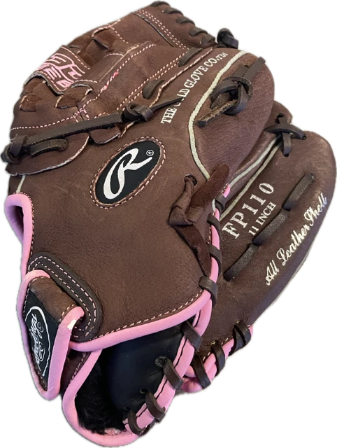 Vist Large View of Product Image Which is Used Rawlings FP110 Baseball Glove RH Throw Brown 11"