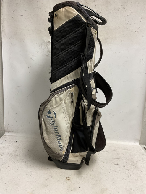 Vist Large View of Product Image Which is Used Taylormade TOUR LITE Mens Stand Bag White And Grey