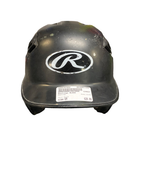 Vist Large View of Product Image Which is Used Rawlings BLACK Batting Helmet No Mask Black SM