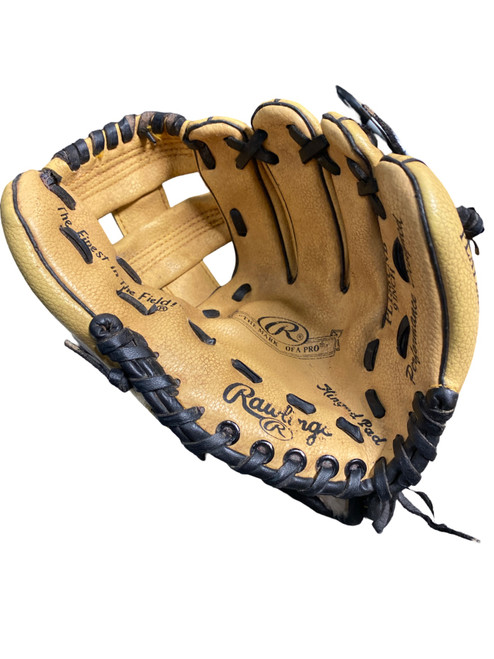Vist Large View of Product Image Which is Used Rawlings MARK OF A PRO BB/SB Glove RH Throw Tan 9"