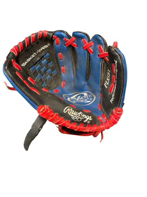 Vist Large View of Product Image Which is Used Rawlings PLAYERS SERIES BB/SB Glove RH Throw Navy Blue 8"