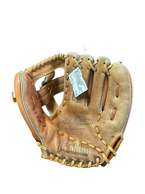 Vist Large View of Product Image Which is Used Franklin AUTOGRAPH MODEL BB/SB Glove RH Throw Brown 10 1/2"