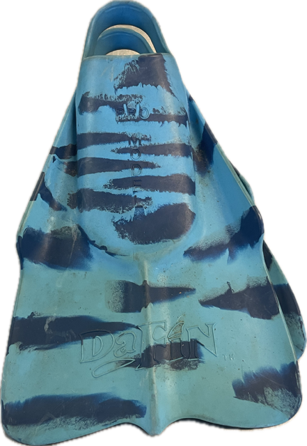Vist Large View of Product Image Which is Used DaFin Underwater Fins Carolina Blue XXS