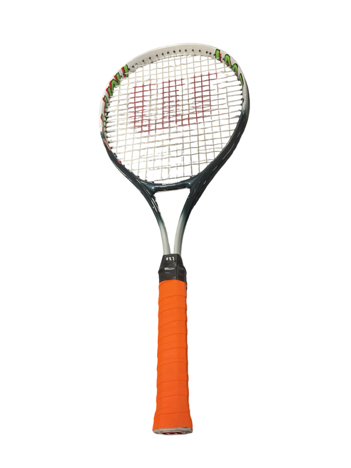 Vist Large View of Product Image Which is Used Wilson IMPACT Adult Tennis Racquet Green 4 3/8"