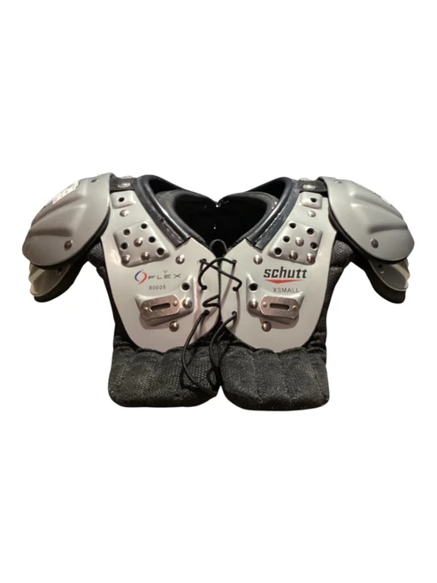 Vist Large View of Product Image Which is Used Schutt Y FLEX FB Shoulder Pads Grey XS