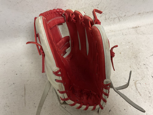 Vist Large View of Product Image Which is Used Rawlings Heart of the Hide PRO204-2JP Baseball Glove RH Throw Cardinal And White 11 1/2"