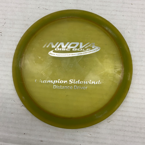 Vist Large View of Product Image Which is Used Innova CHAMPION SIDEWINDER Disc Golf Driver Yellow 173g