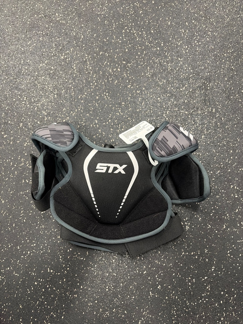 Vist Large View of Product Image Which is Used STX STALLION 75 NOCSAE Lacrosse Shoulder Pads Black XXS
