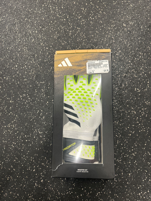 Vist Large View of Product Image Which is Used Adidas PREDATOR GL LEAGUE Soccer Goalie Gloves White 12