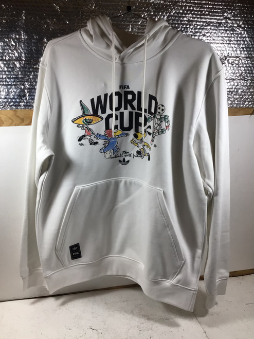 Vist Large View of Product Image Which is NEW Adidas FIFA WORLD CUP JACKET Soccer Top Adt White LG