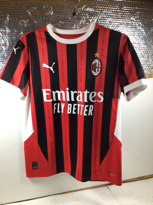 Vist Large View of Product Image Which is NEW Puma AC MILAN PULISIC JERSEY Soccer Top Yth Red And Black XL