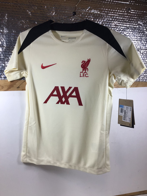 Vist Large View of Product Image Which is NEW Nike LIVERPOOL FC JERSEY Soccer Top Yth Cream White MD