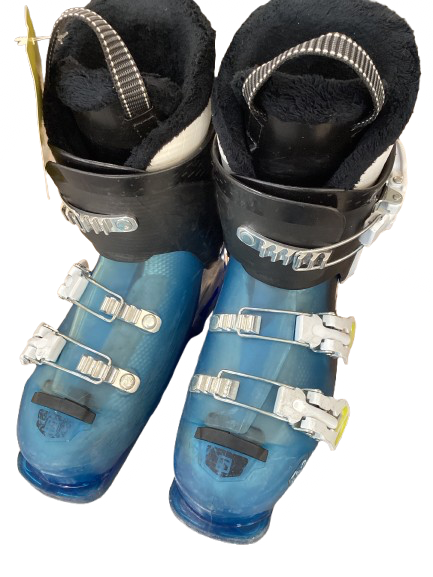 Vist Large View of Product Image Which is Used Salomon T3 Boys DH Ski Boot Green 225 MP - J04.5 - W5.5