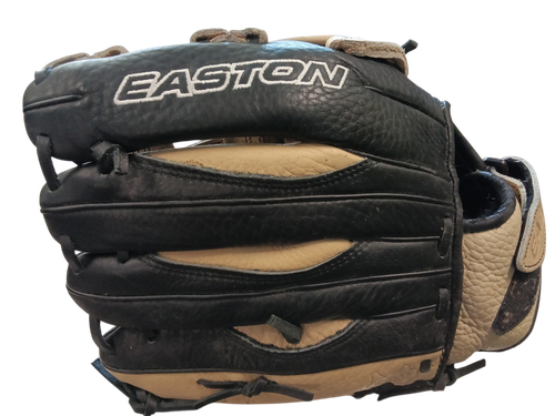 Vist Large View of Product Image Which is Used Easton HVC125 BB/SB Glove RH Throw Black 12 1/2"
